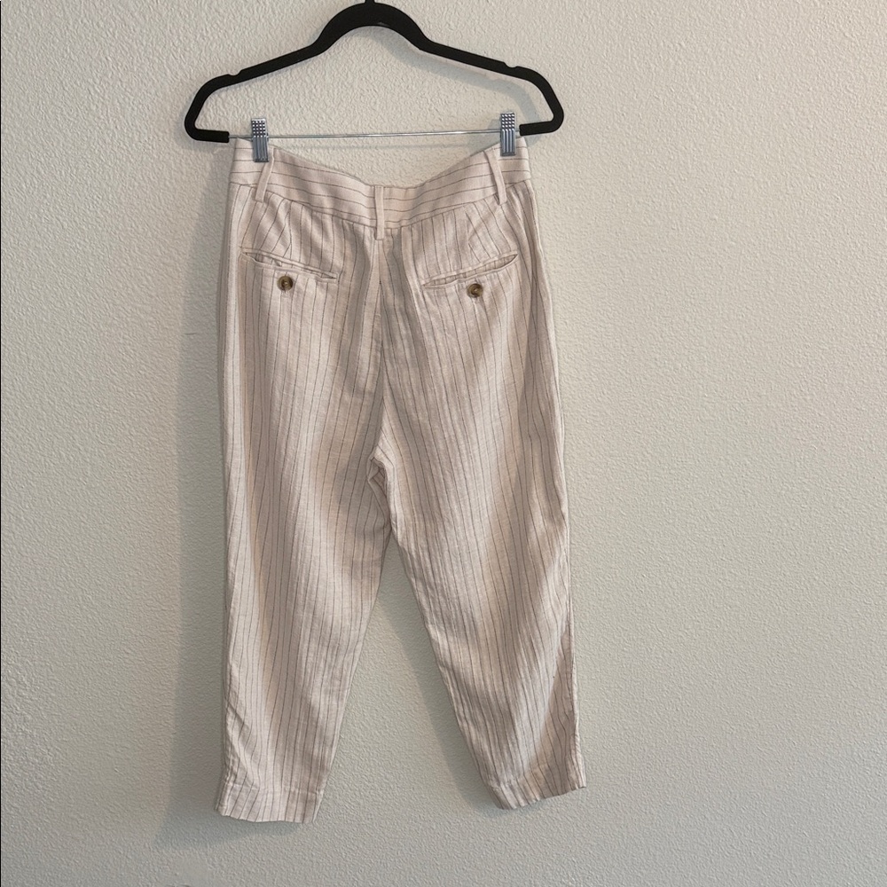 Linen blend cropped pant - Picture 3 of 5